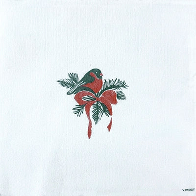 Grande Serviette compostable Rouge Gorge - 40 x 40 cm