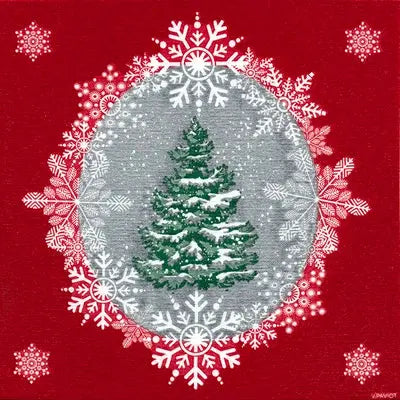 Grande Serviette en Intissé Beau Sapin - 40 x 40 cm