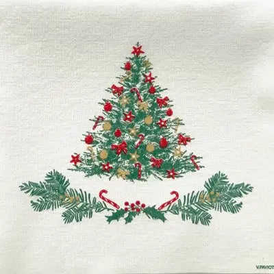 Grande Serviette en Intissé Sapin 2022 - 40 x 40 cm