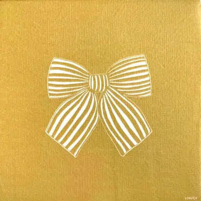 Grande Serviette en Intissé Noeud Or - 40 x 40 cm