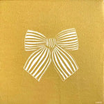 Grande Serviette en Intissé Noeud Or - 40 x 40 cm