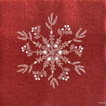 Grande Serviette en Intissé Fleur des Neiges - 40 x 40 cm