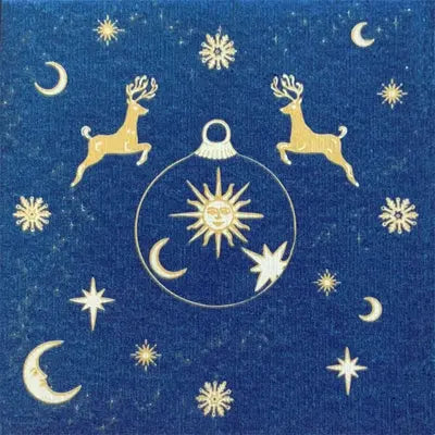 Grande Serviette en Intissé Astral Bleu - 40 x 40 cm