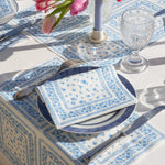 Grande Serviette en Intissé Bandana Bleu - 40 x 40 cm