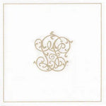 Grande Serviette en Intissé Chiffre Or - 40 x 40 cm