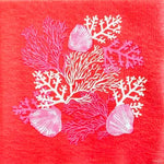 Grande Serviette en Intissé Corail - 40 x 40 cm