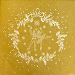 Grande Serviette en Intissé Danseurs Or - 40 x 40 cm