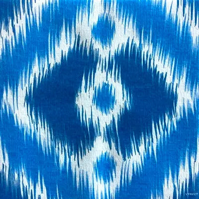 Grande Serviette en Intissé Ethnique Bleu - 40 x 40 cm