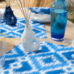 Grande Serviette en Intissé Ethnique Bleu - 40 x 40 cm
