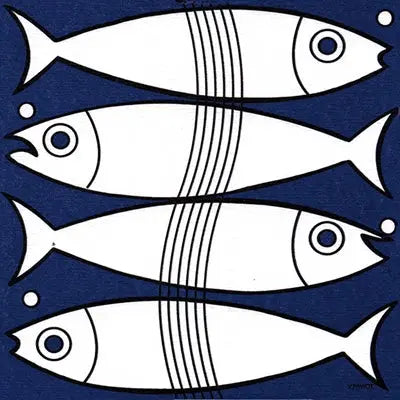 Grande Serviette en Intissé Fish - 40 x 40 cm