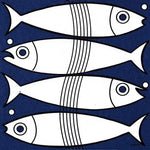 Grande Serviette en Intissé Fish - 40 x 40 cm