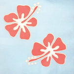 Grande Serviette en Intissé Hibiscus Bleu - 40 x 40 cm