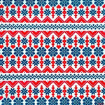 Grande Serviette en Intissé Jacquard Bleu - 40 x 40 cm