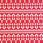 Grande Serviette en Intissé Jacquard Rouge - 40 x 40 cm