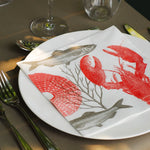 Grande Serviette en Intissé Lobster Rouge - 40 x 40 cm