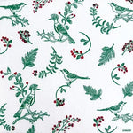 Grande Serviette en Intissé Oiseaux de Noël - 40 x 40 cm