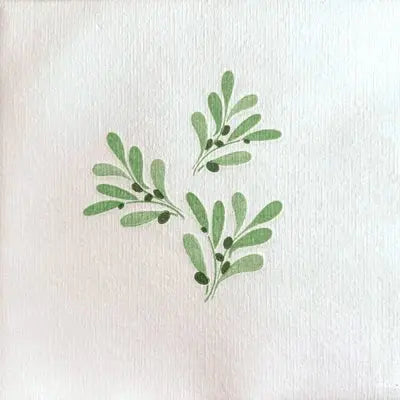 Grande Serviette en Intissé Olivier - 40 x 40 cm