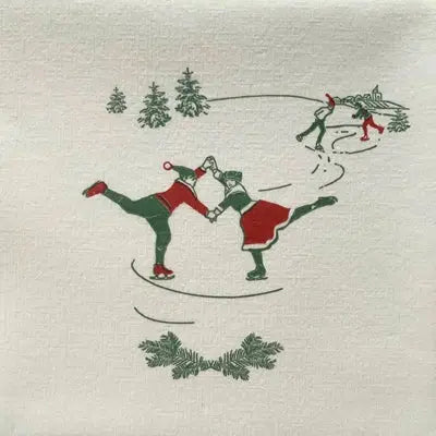Grande Serviette en Intissé Patinoire - 40 x 40 cm