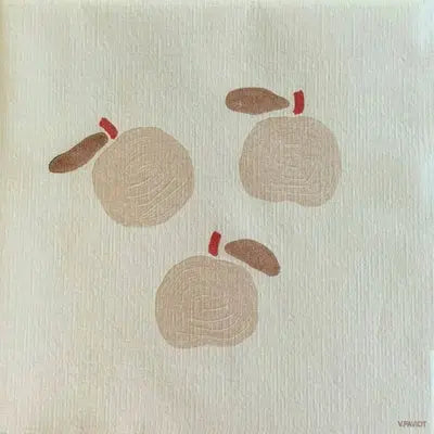 Grande Serviette en Intissé Pomme 2024 - 40 x 40 cm