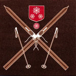 Grande Serviette en Intissé Ski Chocolat - 40 x 40 cm