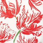 Grande Serviette en Intissé Tulipe Rouge - 40 x 40 cm