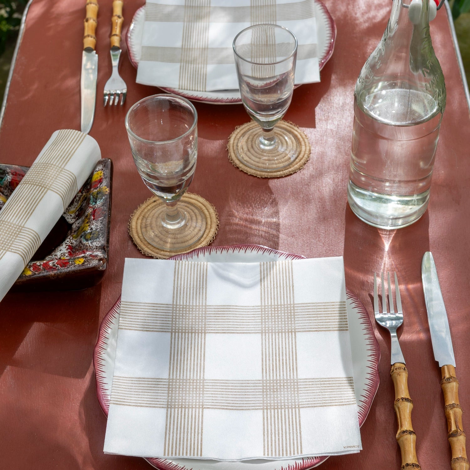 Grande Serviette compostable Rustic ficelle 40x40 cm