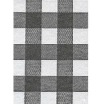 Nappe en Intissé Grand Vichy Noir - 160 cm x 240 cm