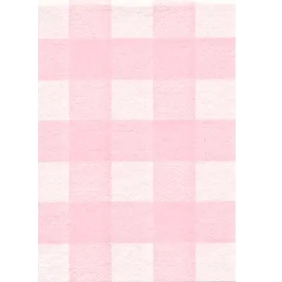Nappe en Intissé Grand Vichy Rose - 160 cm x 240 cm