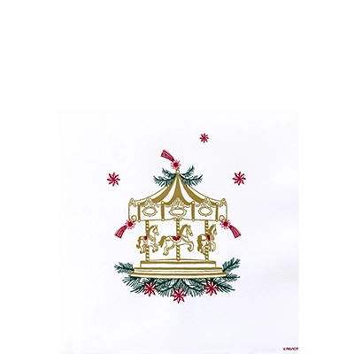 Serviette Cocktail en Intissé Carrousel - 25 x 25 cm