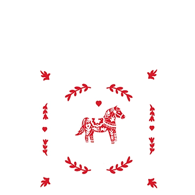 Serviette Cocktail en Intissé Poney - 25 x 25 cm