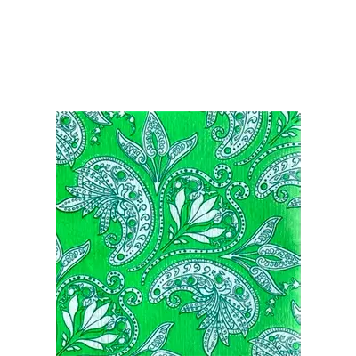 Serviette Cocktail en Intissé Bangalore vert - 25 x 25 cm