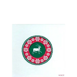 Serviette Cocktail en Intissé Cerf Brodé - 25 x 25 cm