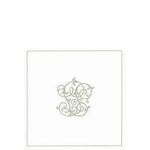 Serviette Cocktail en Intissé Chiffre Argent - 25 x 25 cm