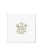 Serviette Cocktail en Intissé Chiffre Or - 25 x 25 cm