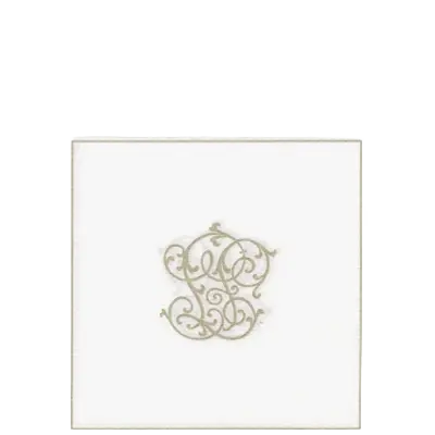 Serviette Cocktail en Intissé Chiffre Or - 25 x 25 cm
