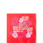 Serviette Cocktail en Intissé Corail - 25 x 25 cm