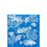 Serviette Cocktail en Intissé Fonds Marins - 25 X 25 cm