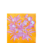 Serviette Cocktail en Intissé Fruit Exotique Jaune - 25 x 25 cm