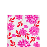 Serviette Cocktail en Intissé Maxi Fleur Rose - 25 x 25 cm