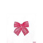 Serviette Cocktail en Intissé Noeud Rouge - 25 x 25 cm
