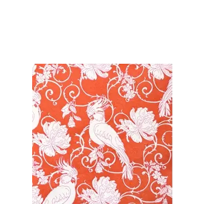 Serviette Cocktail en Intissé Perruche Orange - 25 x 25 cm