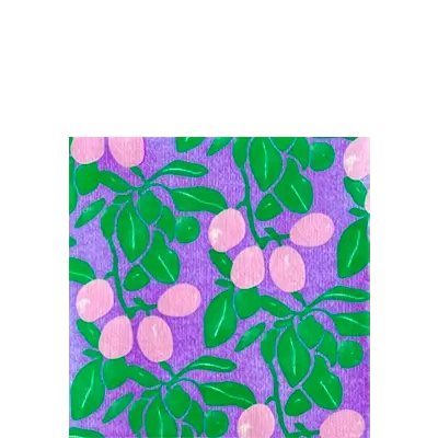Serviette Cocktail en Intissé Prune - 25 x 25 cm