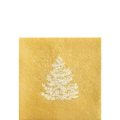 Serviette Cocktail en Intissé Sapin Roi des Forêts - 25 x 25 cm