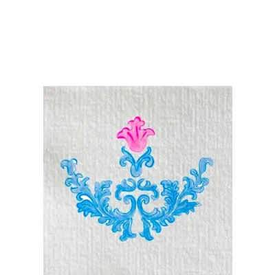 Serviette Cocktail en Intissé Trianon Bleu - 25 x 25 cm