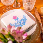Serviette Cocktail en Intissé Trianon Bleu - 25 x 25 cm