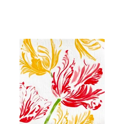 Serviette Cocktail en Intissé Tulipe - 25 x 25 cm