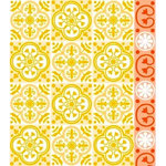 Serviette en rouleau en Intissé Carreau jaune - 23.6 x 23.6 cm