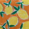 Linen feel disposable napkin citrus orange