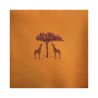 Serviettes de table cocktail en intissé Girafon