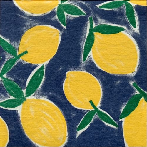 Linen feel napkins citrus blue